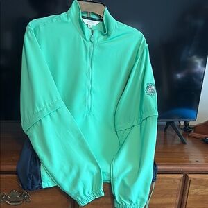 Monterey Club. Ladies. Green/Navy Half-Zip Pullover. NWOT. Size Medium. ⛳️😊